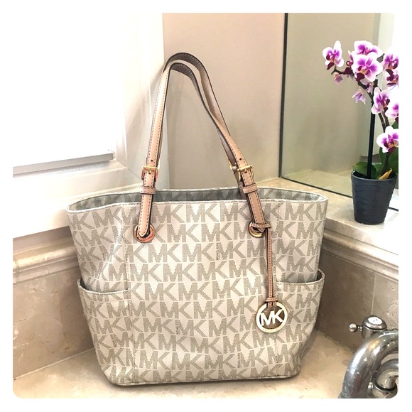 Handbags - Michael Kors signature tote white/cream